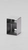 Anodised aluminum side table furniture that is sturdy and has cable management holes cut out for ease of use